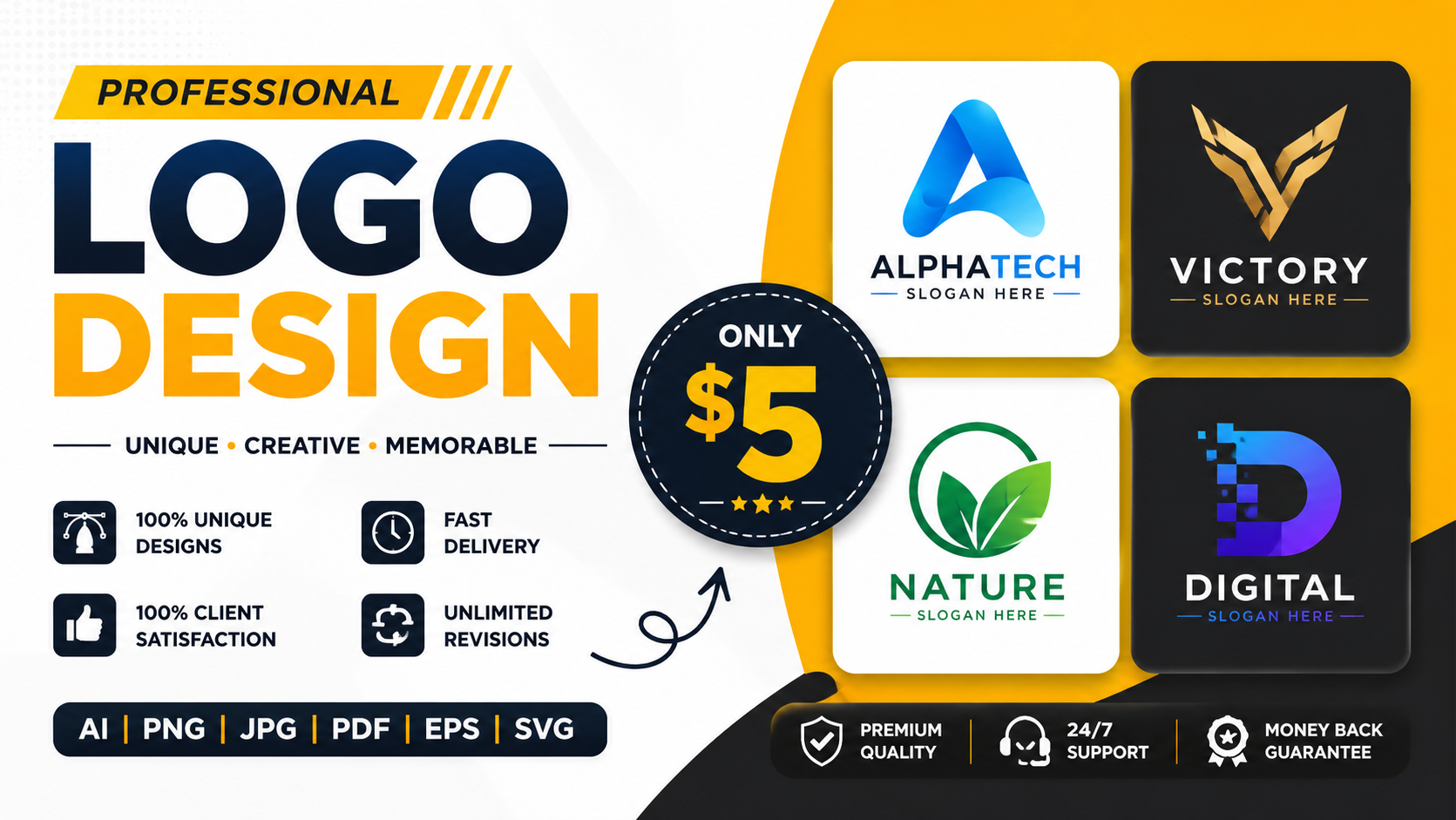 I Will Design a Professional Modern Business Logo