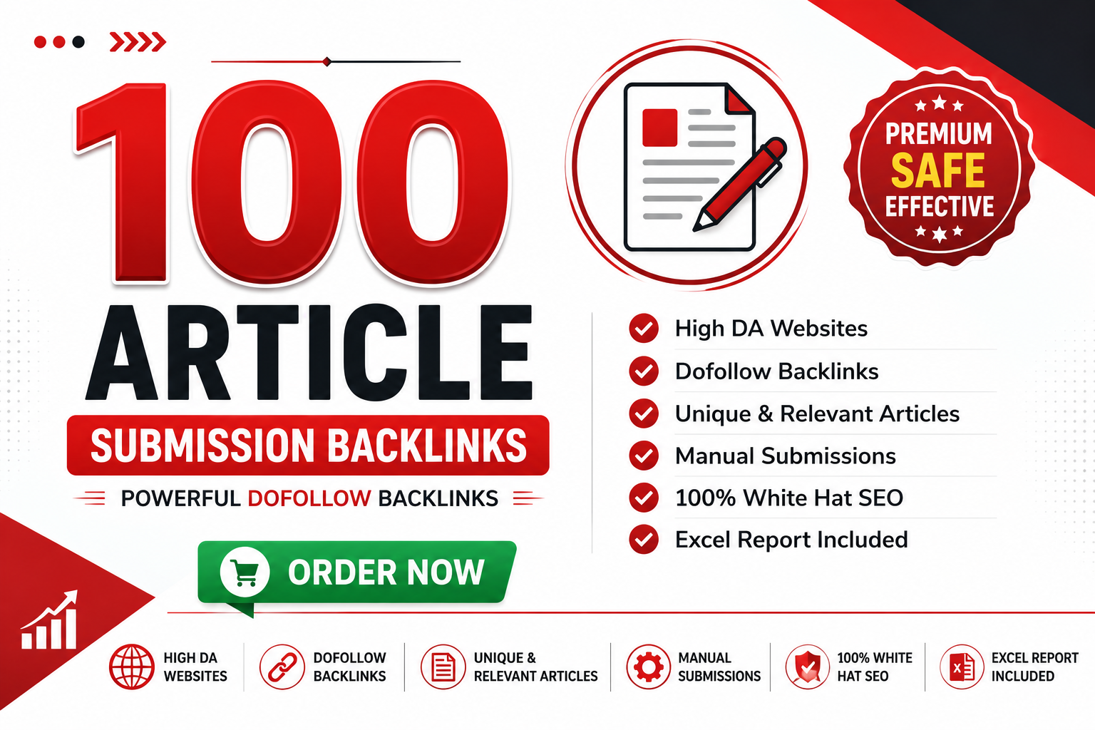 I Will Create 100 Manual High DA Article Submission Dofollow Backlinks