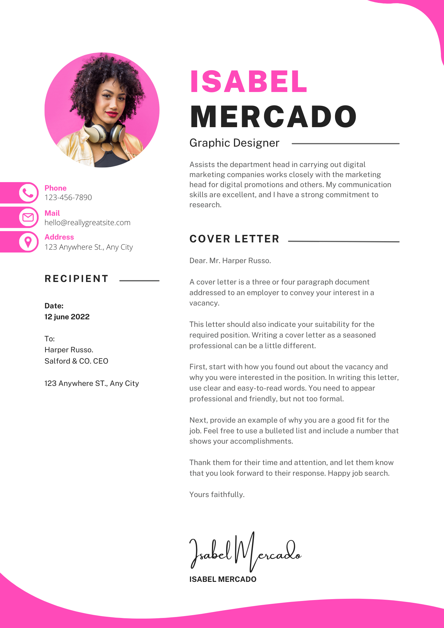 resume template - professional cv template - Modern P...