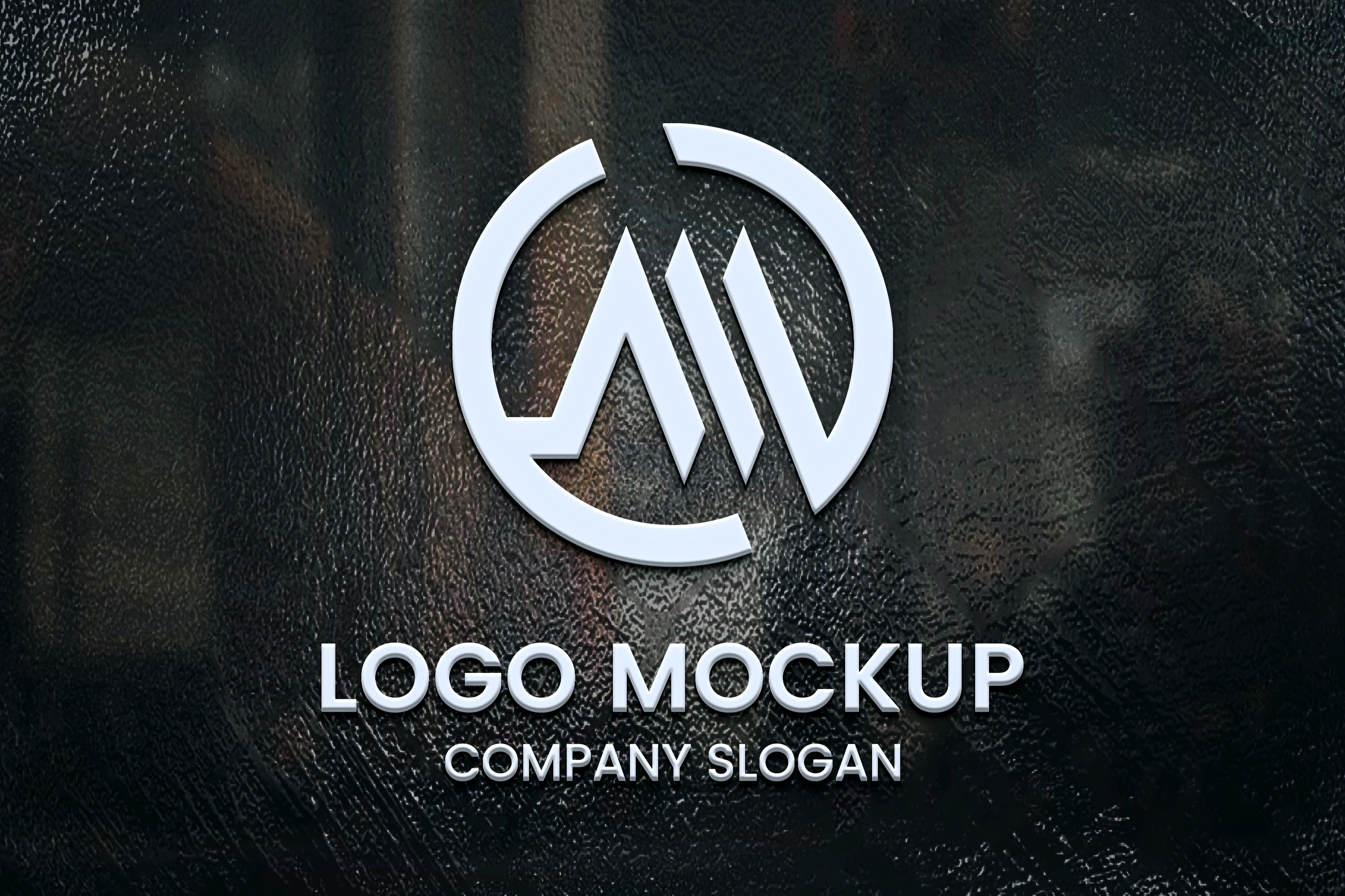 3D Wall Sign Logo Mockup design 