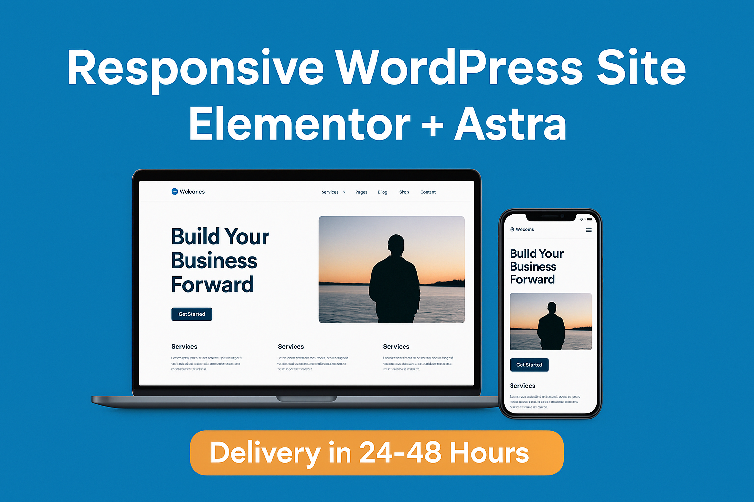 I will create responsive wordpress website for business or startup