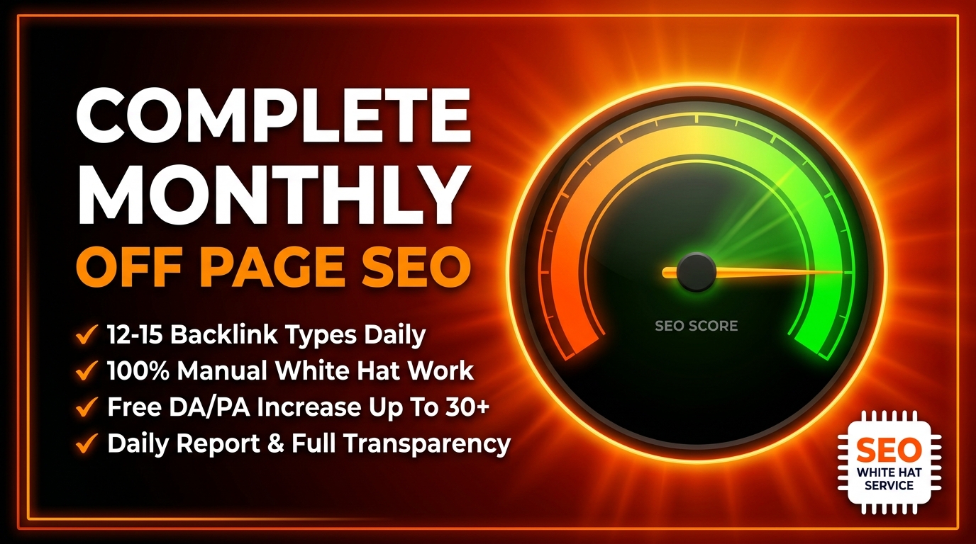  I will do full off page SEO monthly service with 15 types dofollow backlinks