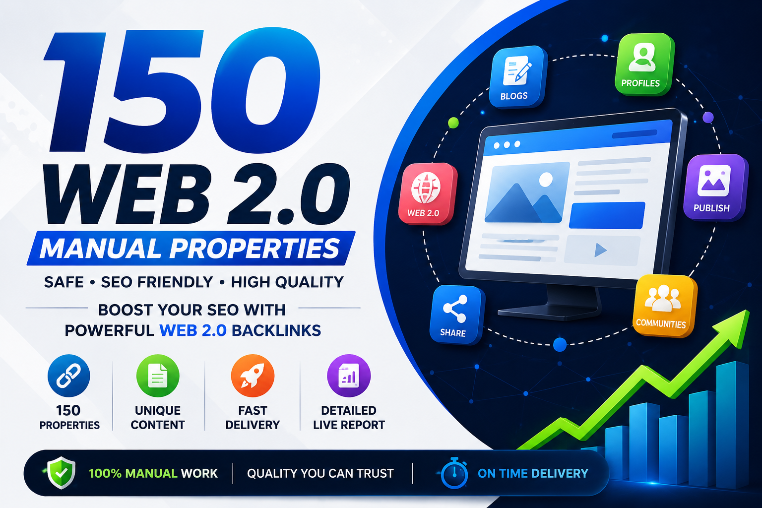 I Will Create 150 Manual Web 2.0 Properties for SEO