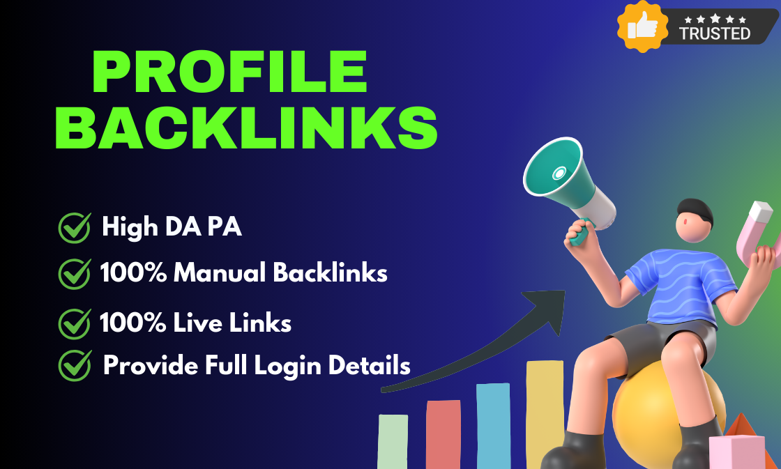 100 SEO Dofollow Profile Backlinks DA 50-100 Safe, High Quality And Manual