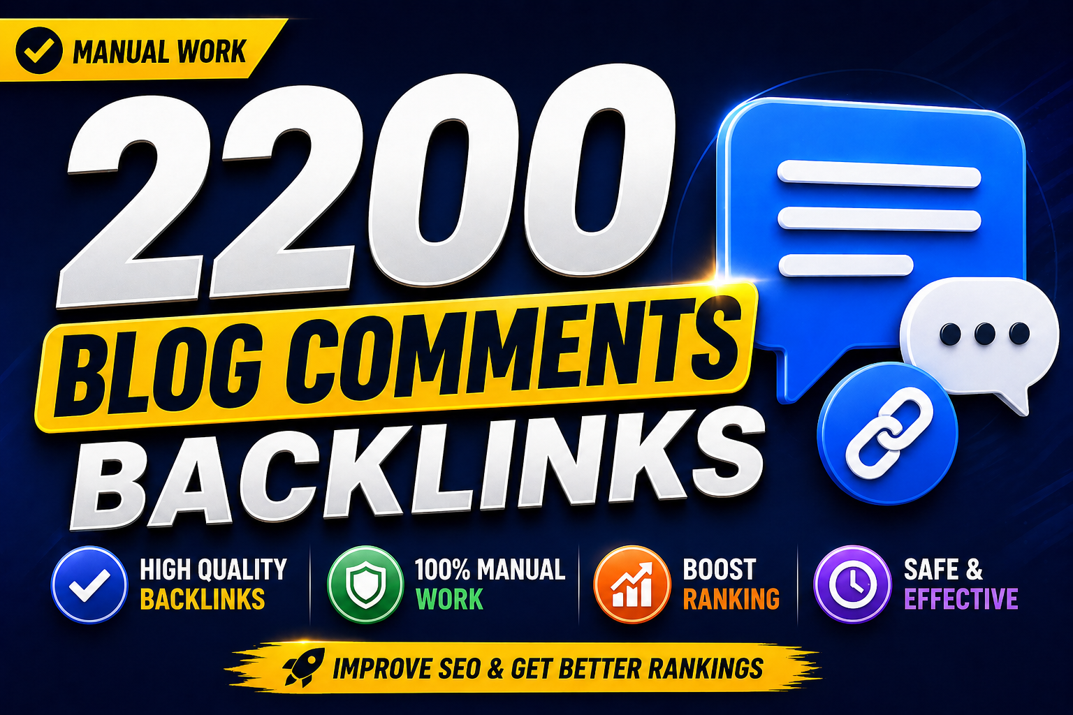I Will Manually Create 2200 Dofollow Blog Comments High DA Backlinks