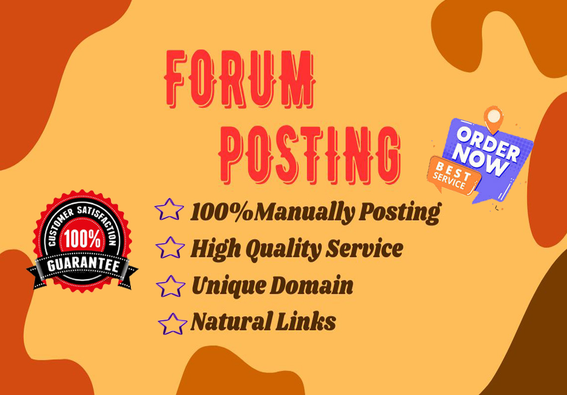 I will personally deliver 50 high-quality forum posti...