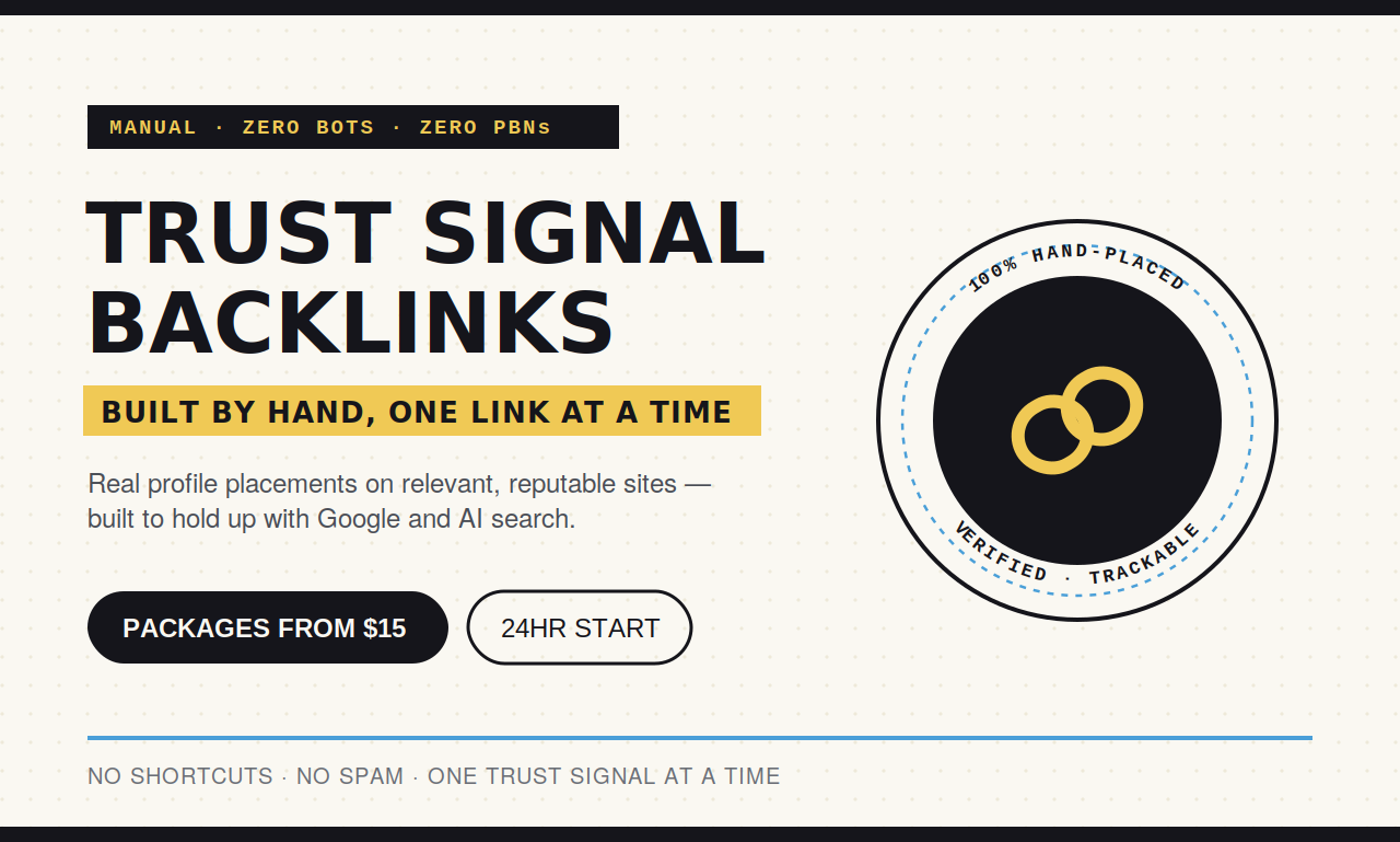Build 25+ Real Trust Signals With 100 Manual Profile ...