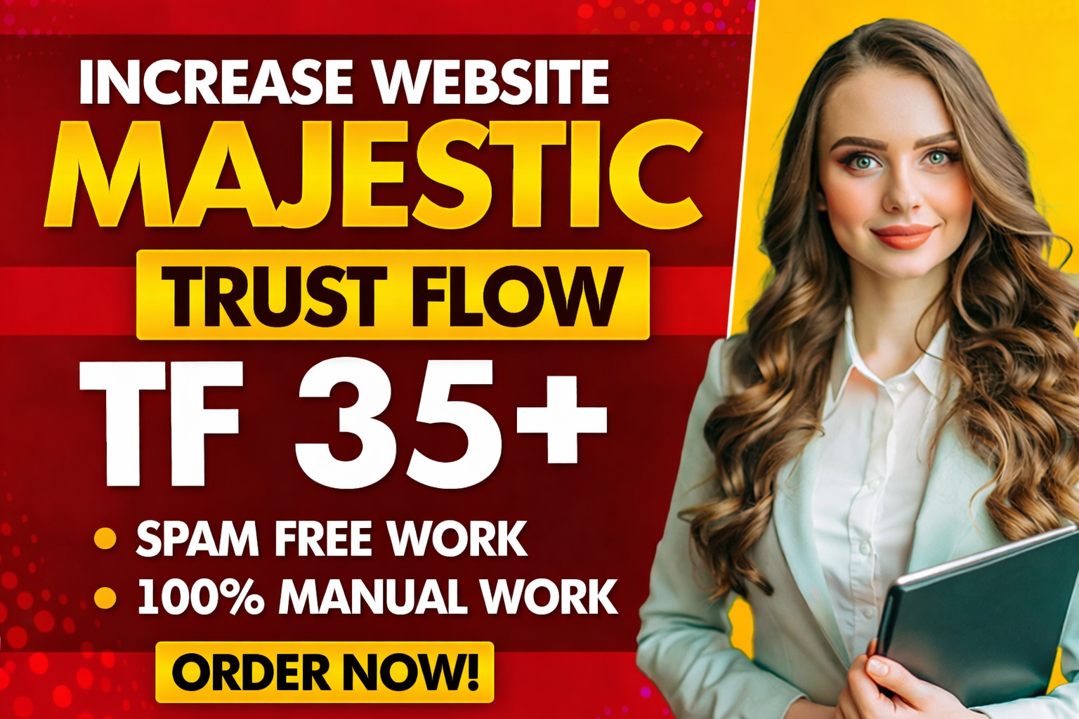 I will increase your website majestic trust flow 35 p...