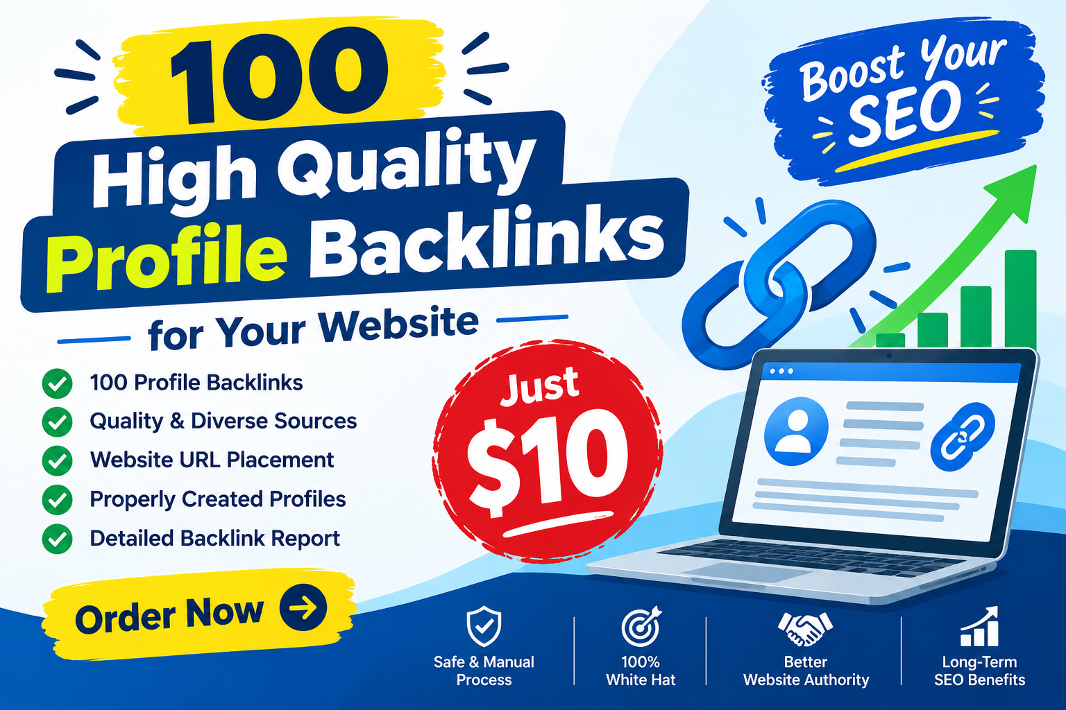 I Will Build 100 Authority Profile Backlinks for Webs...