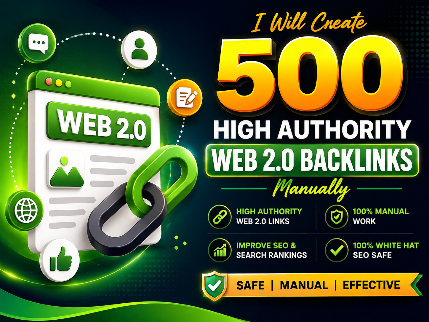I Will Build 500 Premium Web 2.0 Backlinks for Your W...