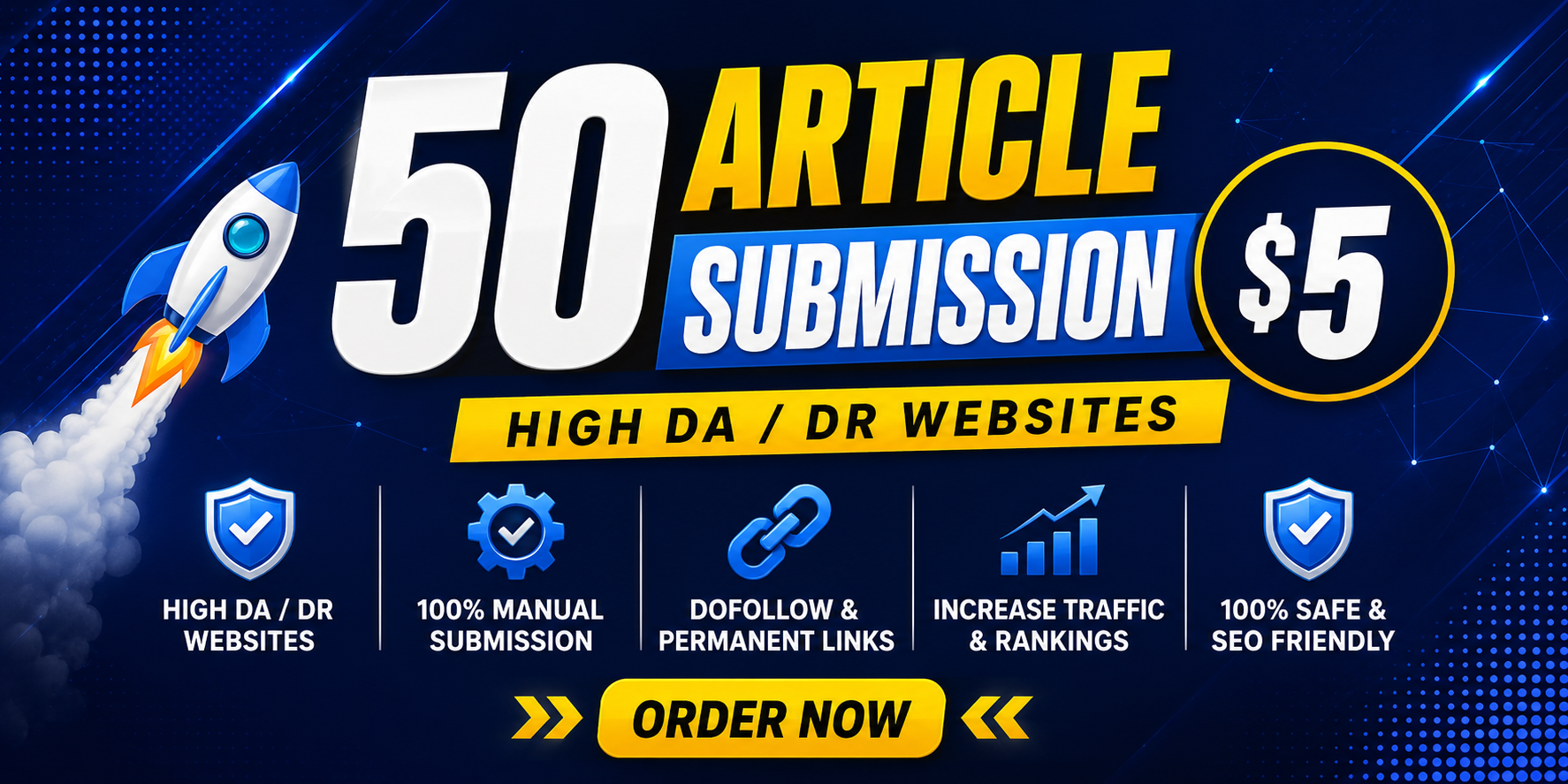 I Will Build 50 Manual Article Backlinks for Your Website