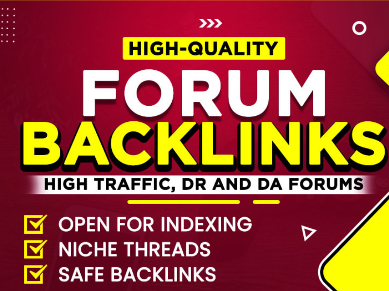 I will post 60 forum backlinks with high DR and da an...