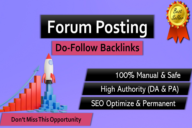 i will 100 forum posting high powerful backlinks rank...
