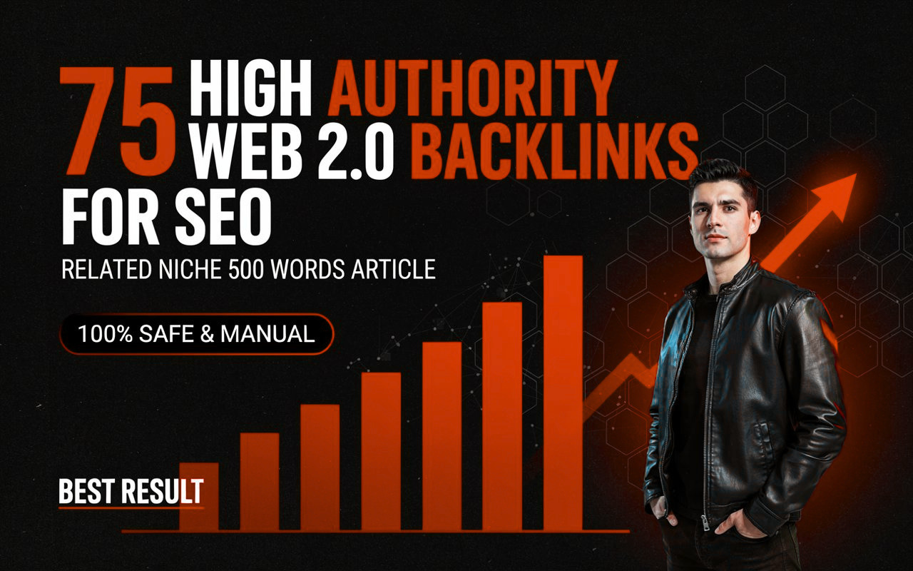 500 words article | manually create 75 high authority web 2.0 backlinks for SEO ranking