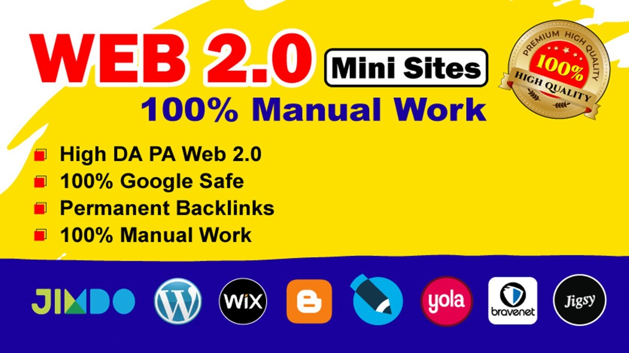 500 SEO Optimized Web 2.0 Backlinks for Traffic Increase
