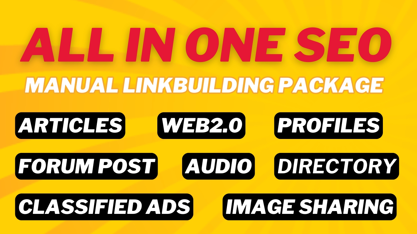All In One Manual SEO Link Building Service High Quality Backlinks for Higher Rankings