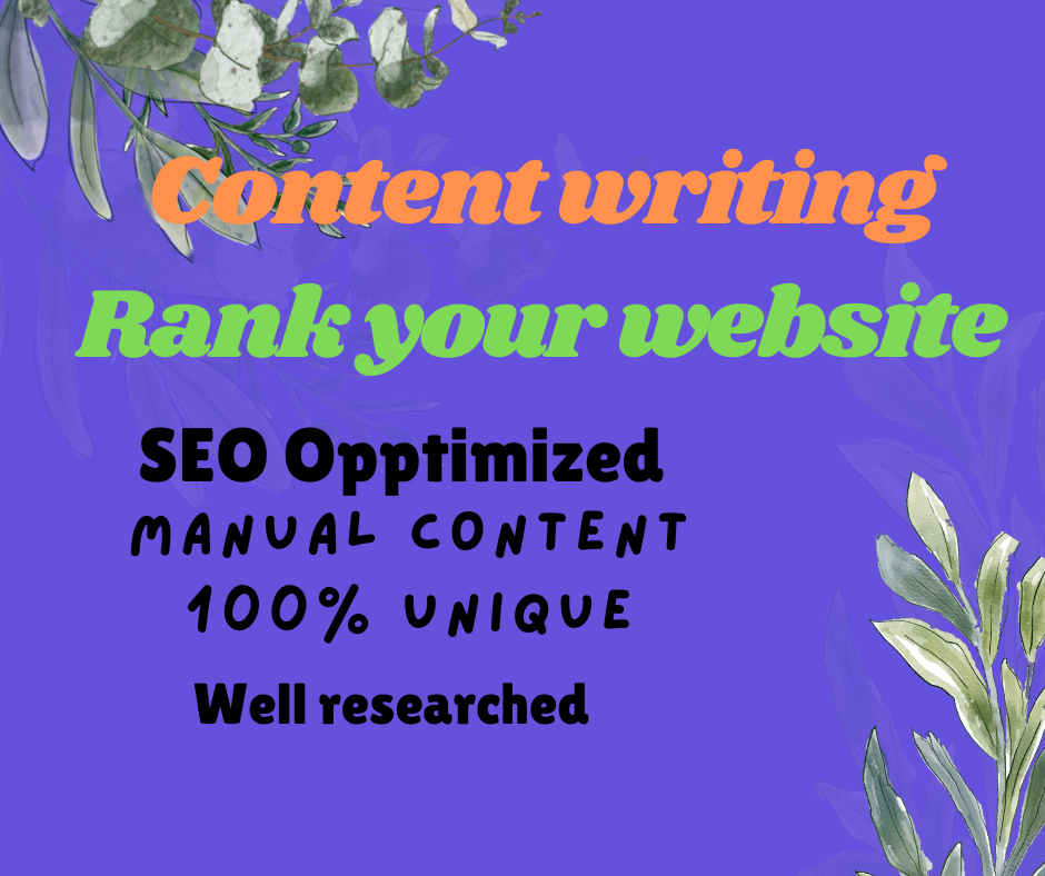 Affordable Content Writing 9 Unique, Well-Researched...