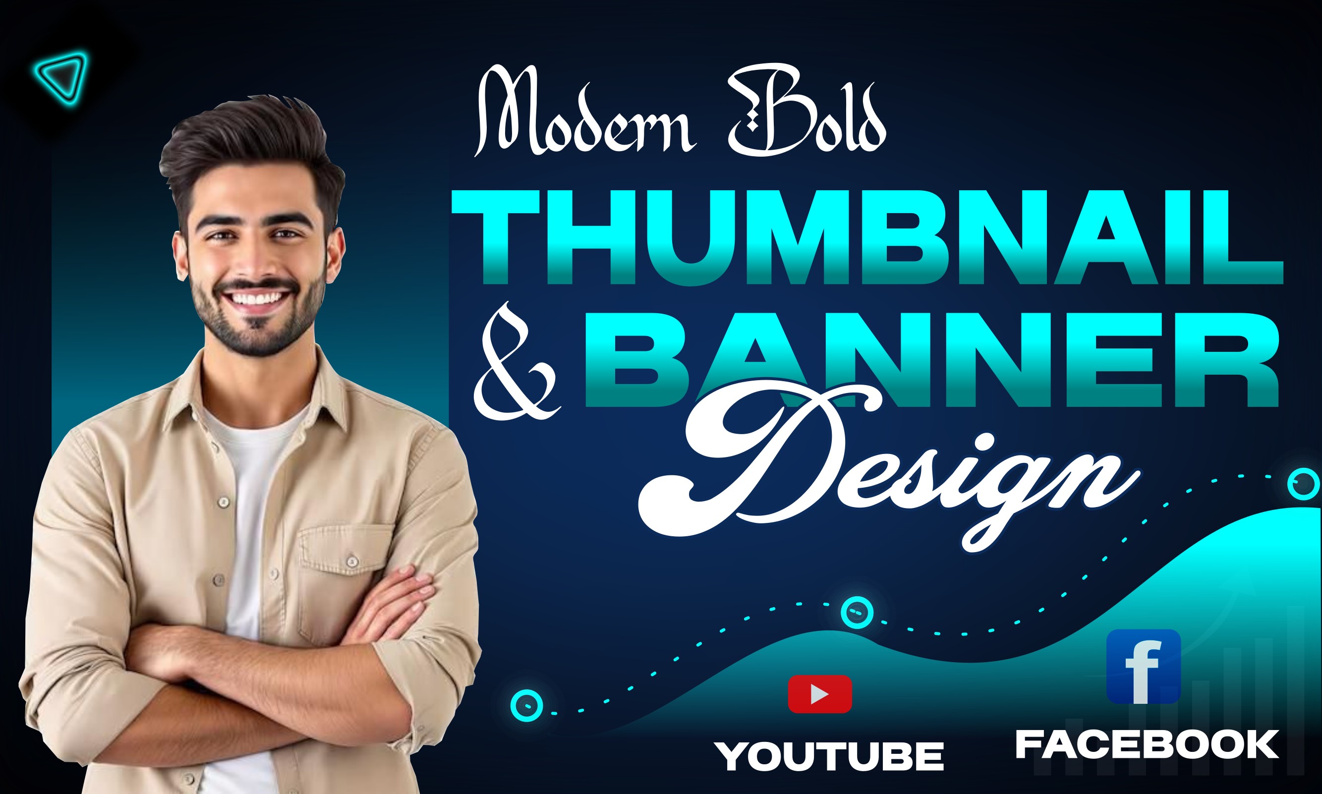 I will make modern and creative YouTube thumbnail designs