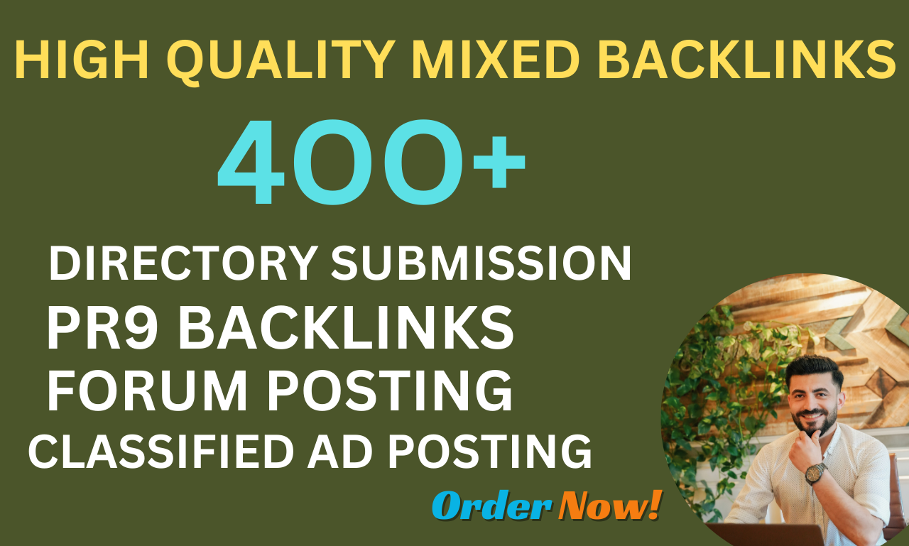 Top 400+DIRECTORY SUBMISSION, pr9 backlinks, Forum p...
