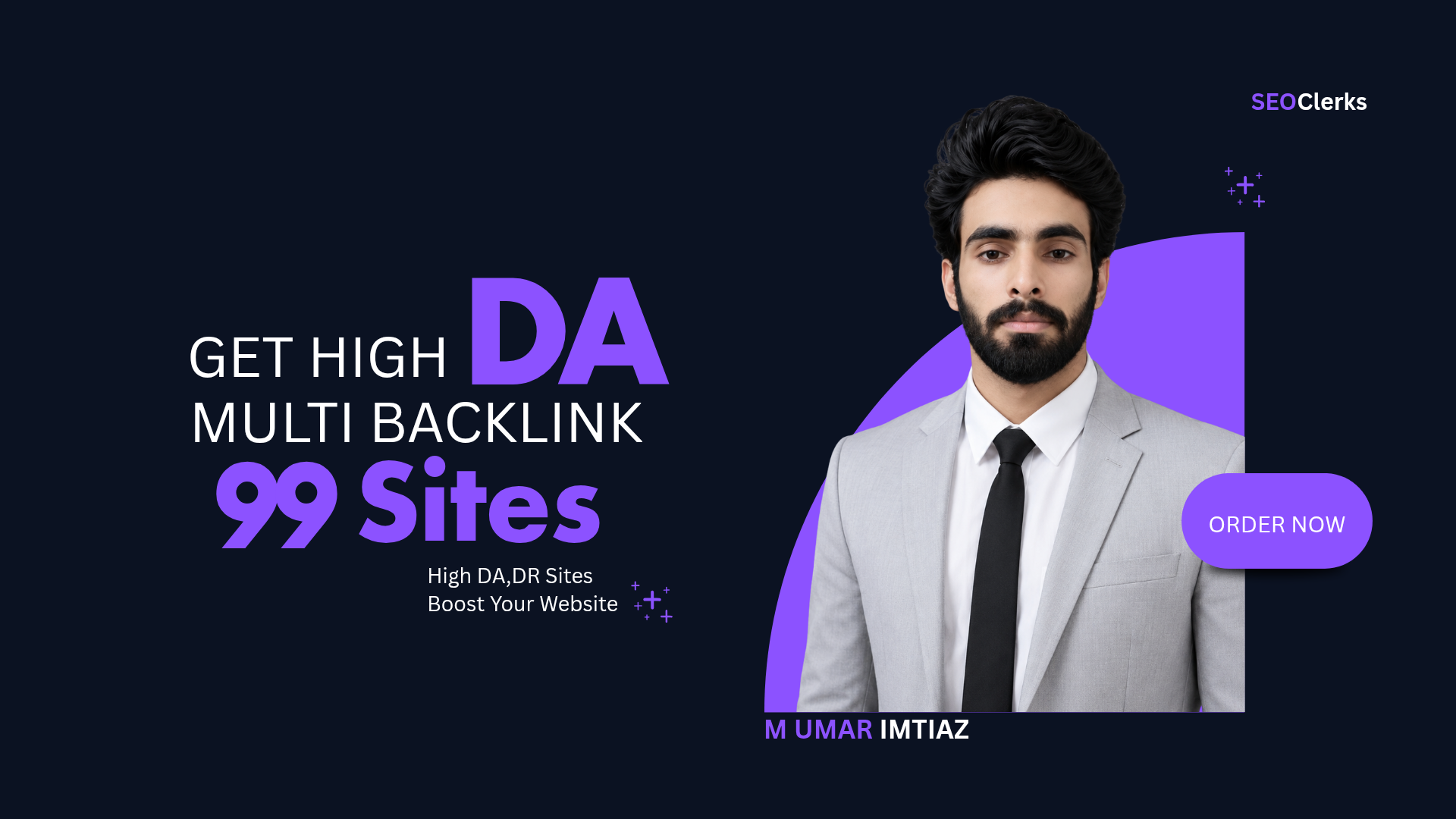 I will build 99 backlinks on different websites to he...