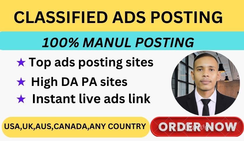 I will do 100 free classified ads USA classified ads ...