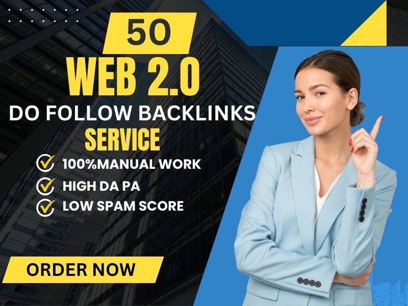 I will do 50 Web 2.0 dofollow backlinks manually with...