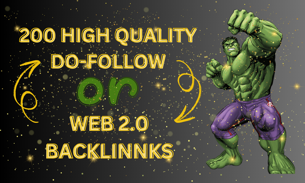 Powerfull 200 High Quality Web2.0 Dofollow Backlinks ...
