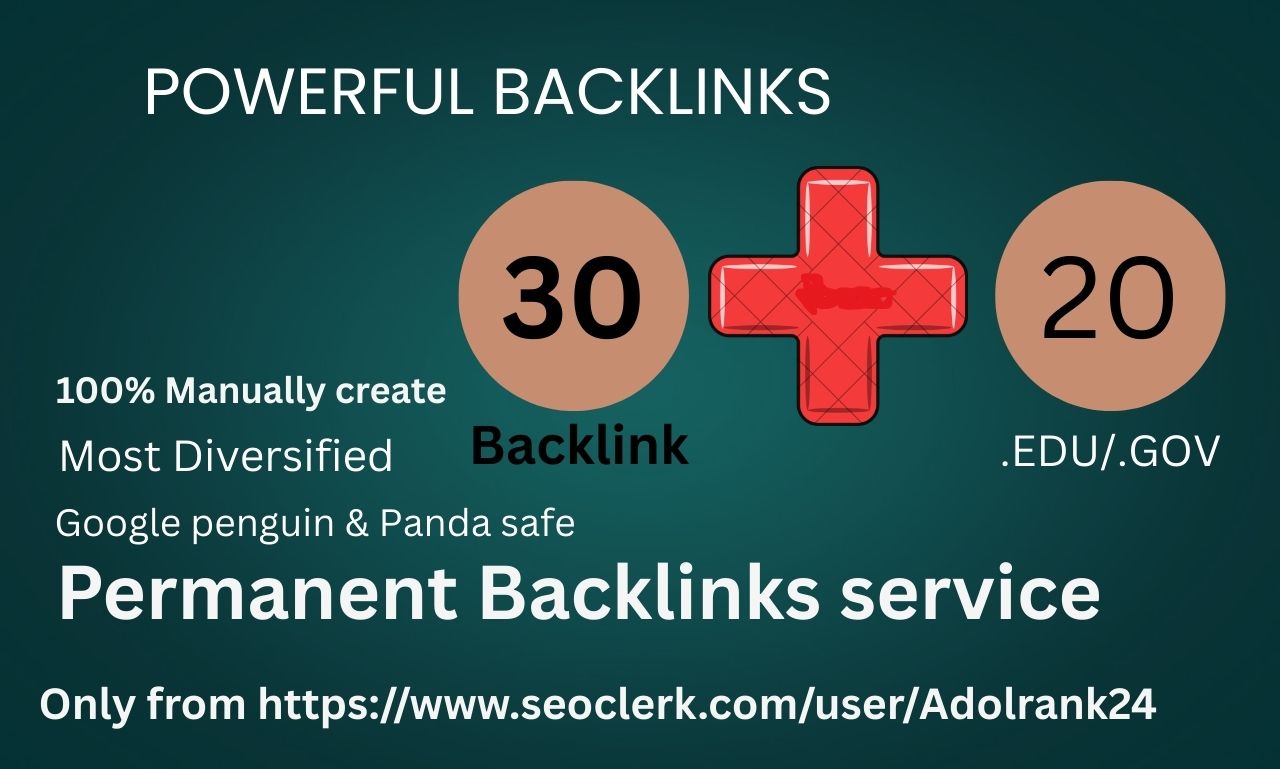 High-Quality 30 Backlink + 20 Edo safe SEO Backlinks High DA-(80 To 90) Plus