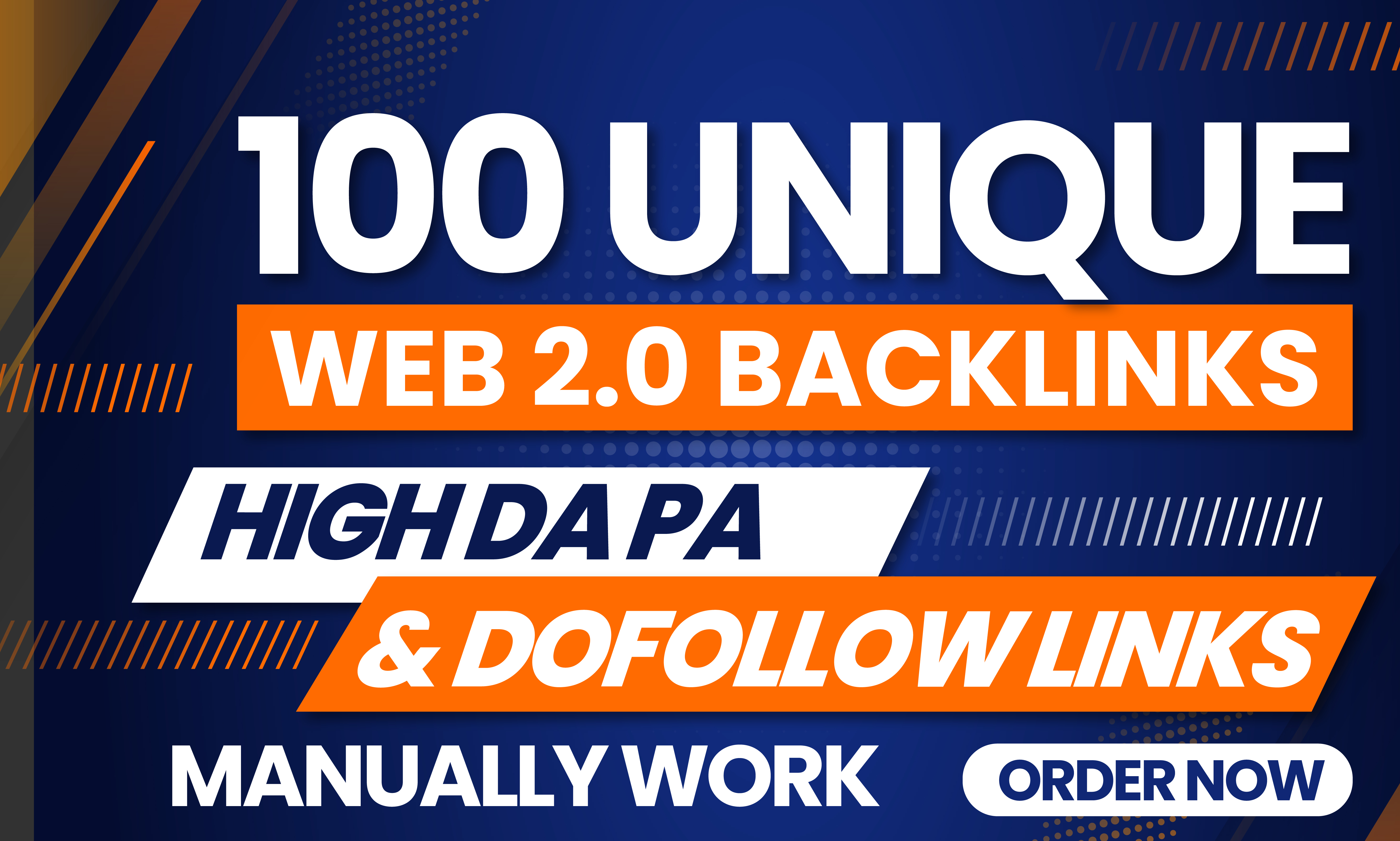Build 100 dofollow unique web2.0 Backlinks
