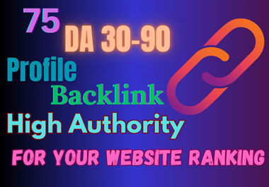 75 Da 30-90 Profile Backlinks service