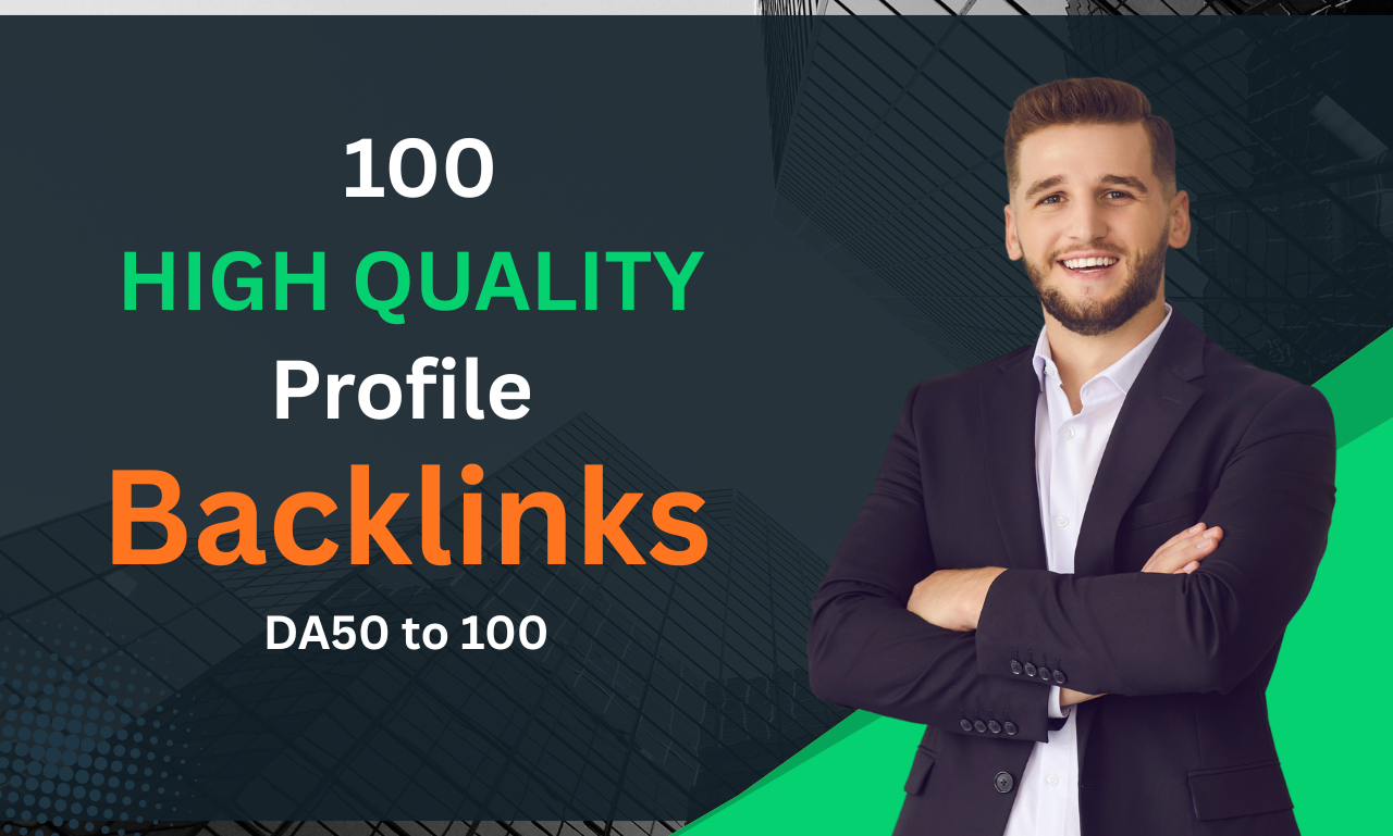 I will create 100 powerful profile backlinks from hig...