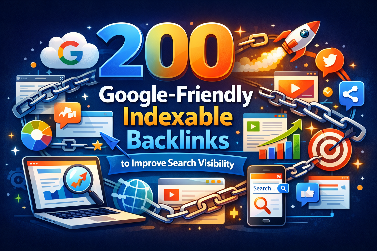 200 Google-Friendly Indexable Backlinks to Improve Search Visibility