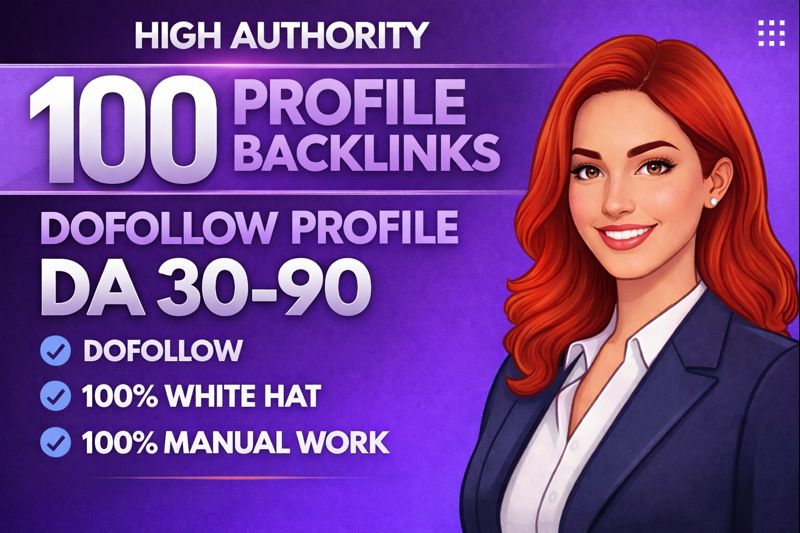 I will do 100 manually high da dr profile backlinks f...