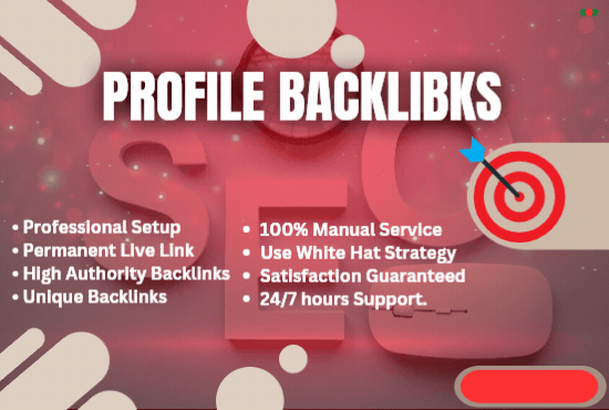 I Will Create 200 High-Quality Profile Backlinks DA 5...