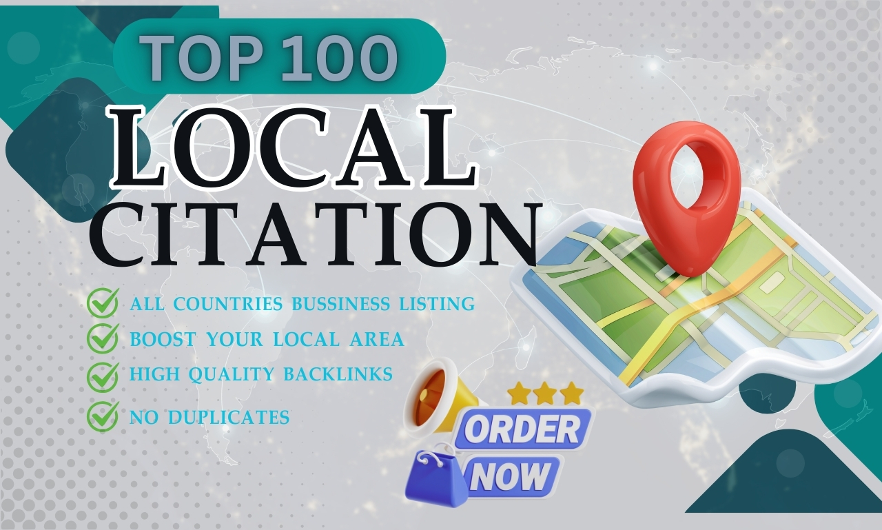 top 100 High Quality local citation backlinks to rank...