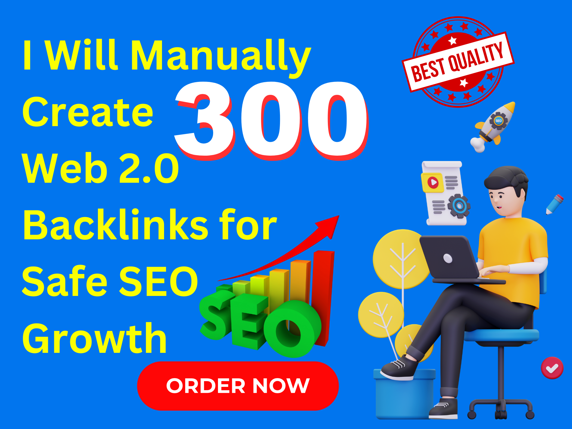 I Will Manually Create 300 Web 2.0 Backlinks for Safe...