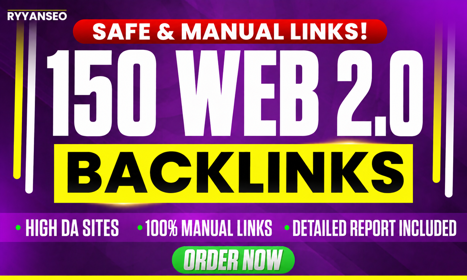 150 Manual Web 2.0 Backlinks | Real Sites | High DA | Detailed Report