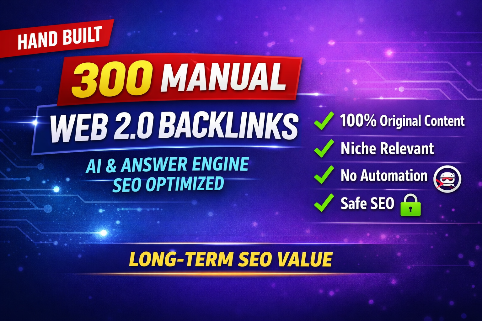300 Manual Web 2.0 Backlinks Niche SEO optimise Conte...