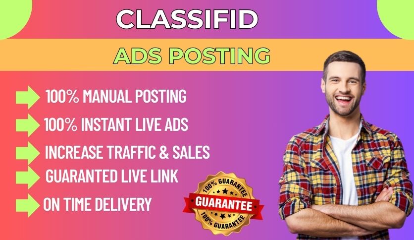 I will post your 100 classified ads on top high-traff...