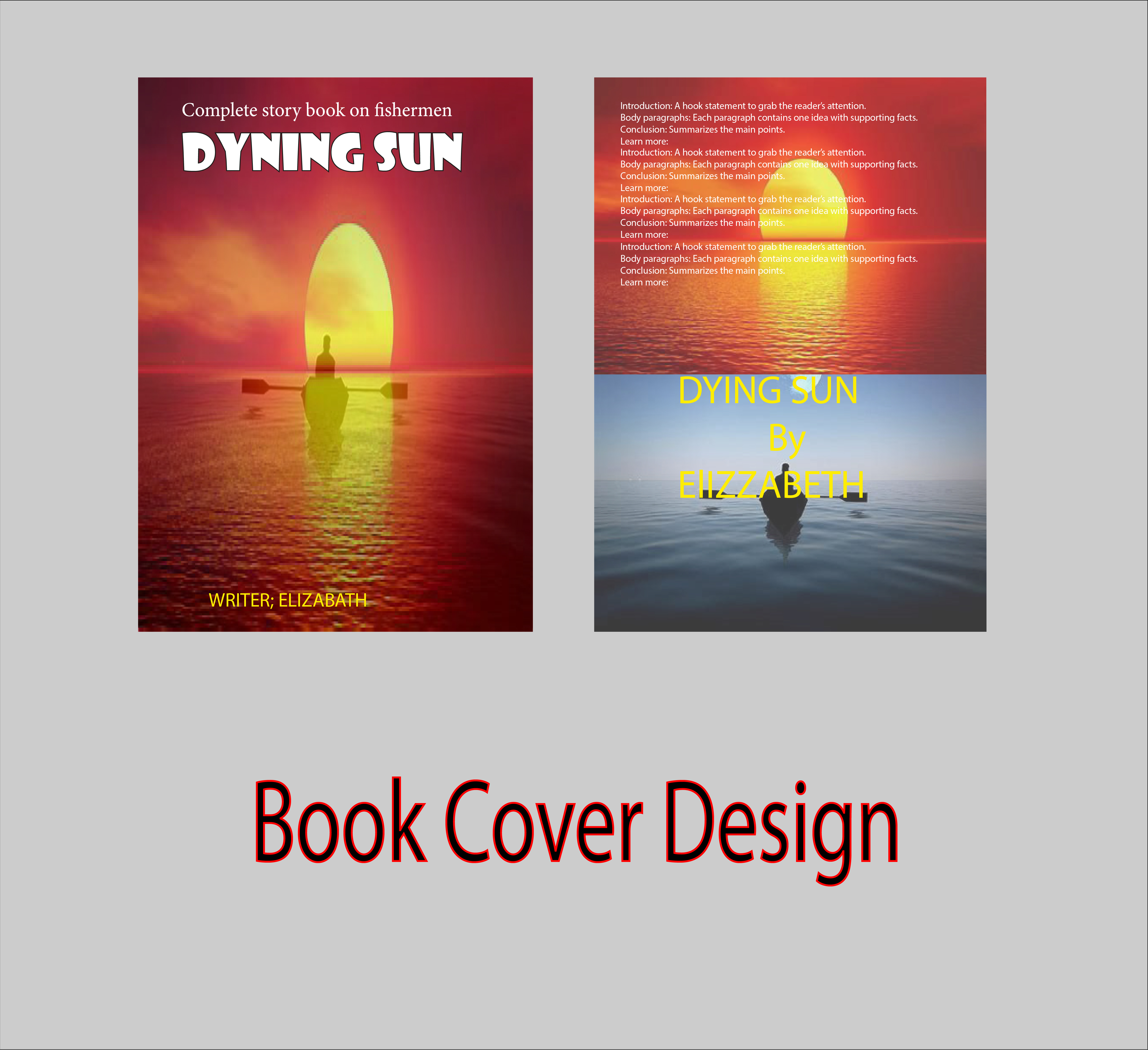 Book Cover Design for author and writer