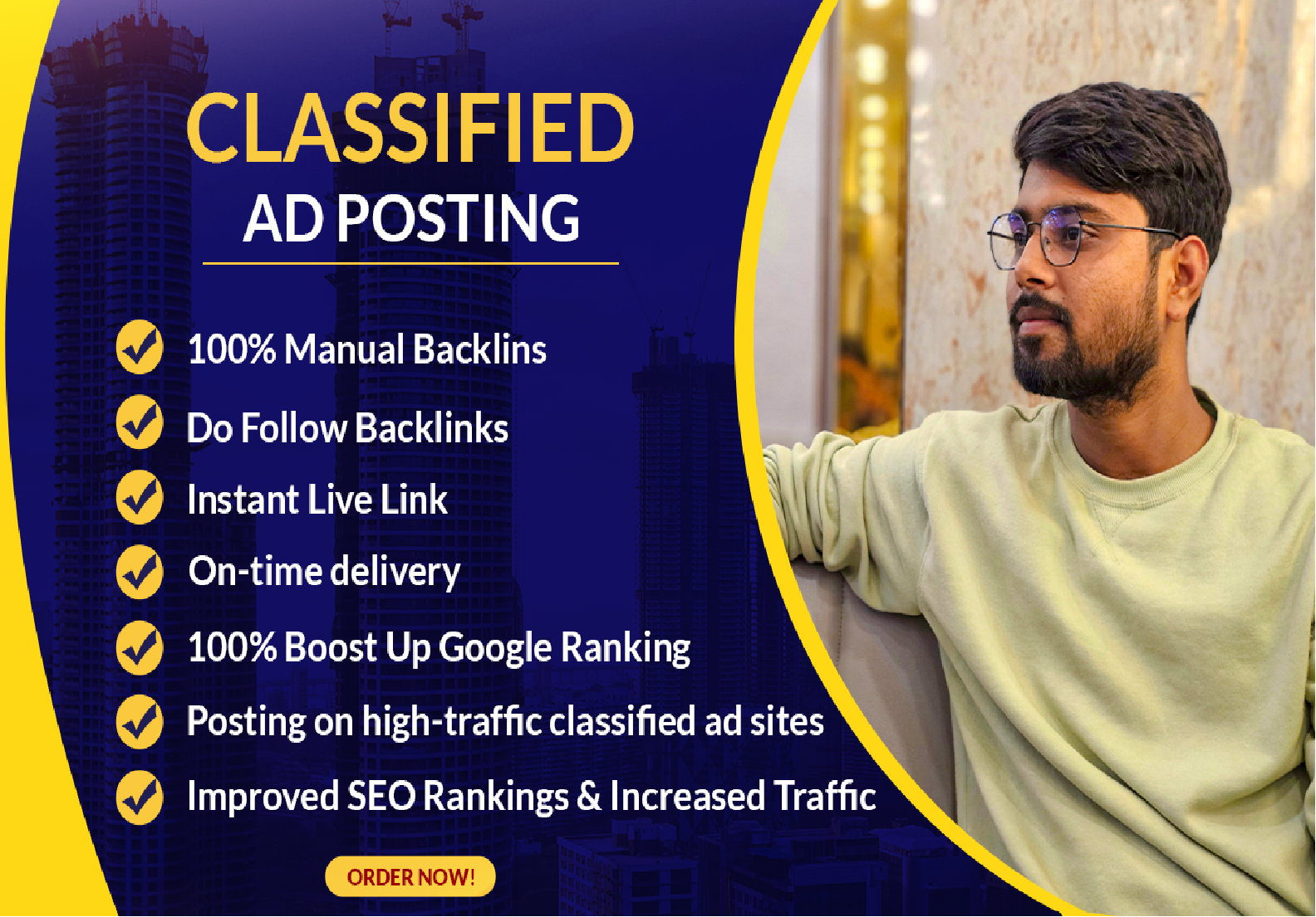 Manually 100+ Classified Ad Posting Backlinks SEO Services for Improved Rankings