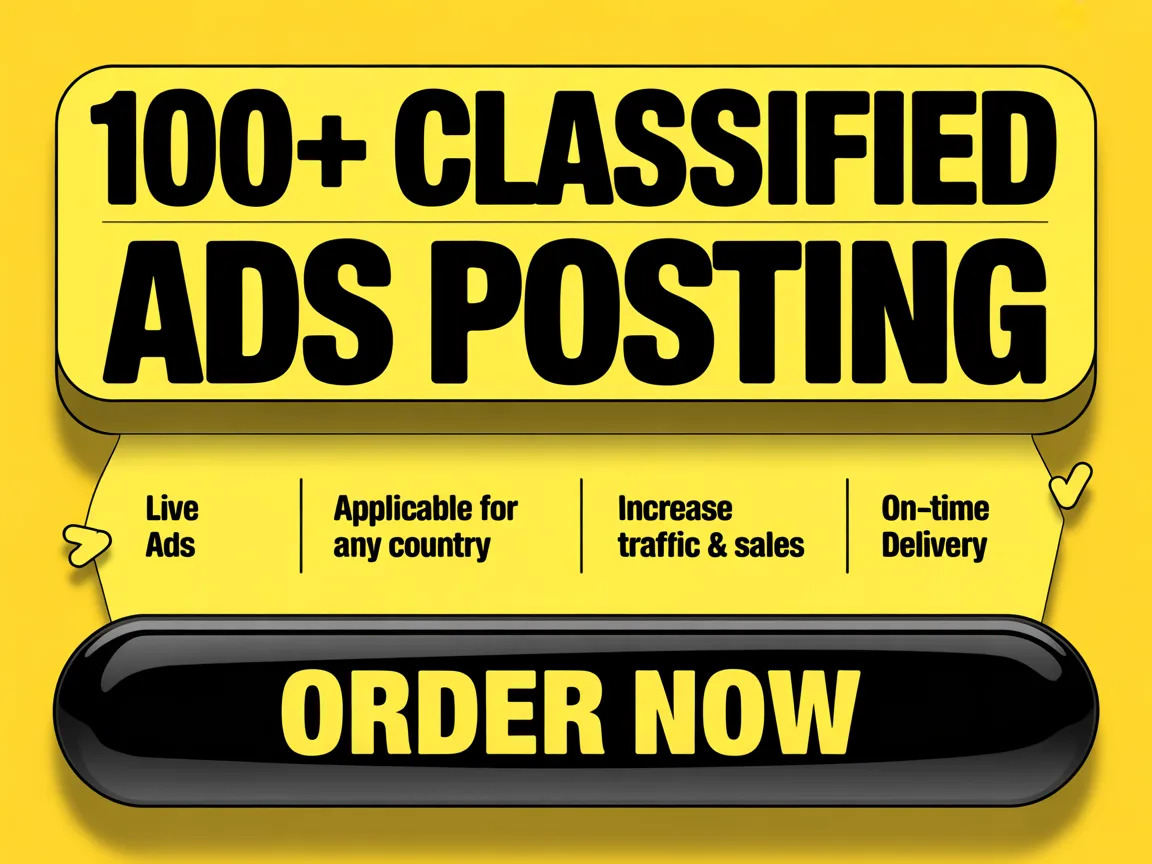 I Will Do 100 Manual Classified Ads Posting Worldwide...