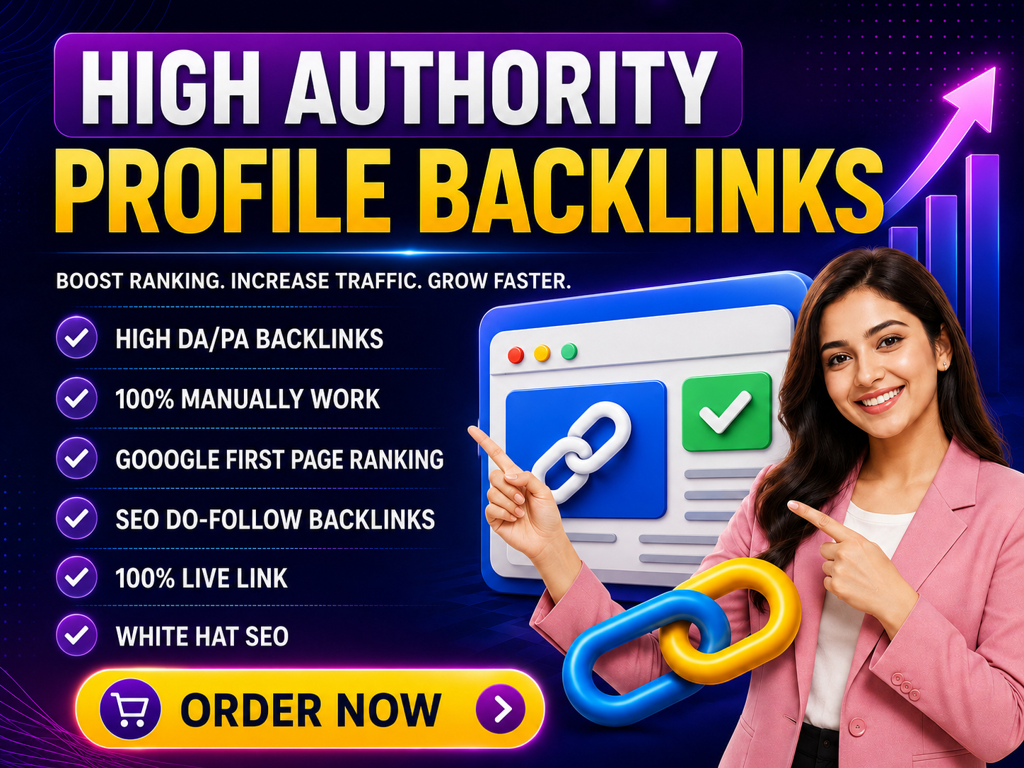 Get 100 Profile Backlinks to Boost Your DA PA And Website Ranking