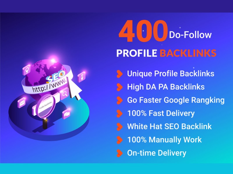 I will Provide 400 profile backlinks for SEO ranking