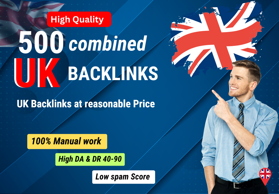 I will Create 500 Uk Backlinks with High DA DR low sp...