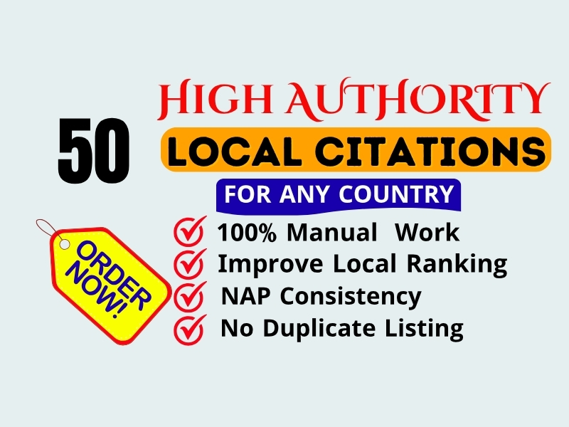 I will do 50 local citations for your local business ...