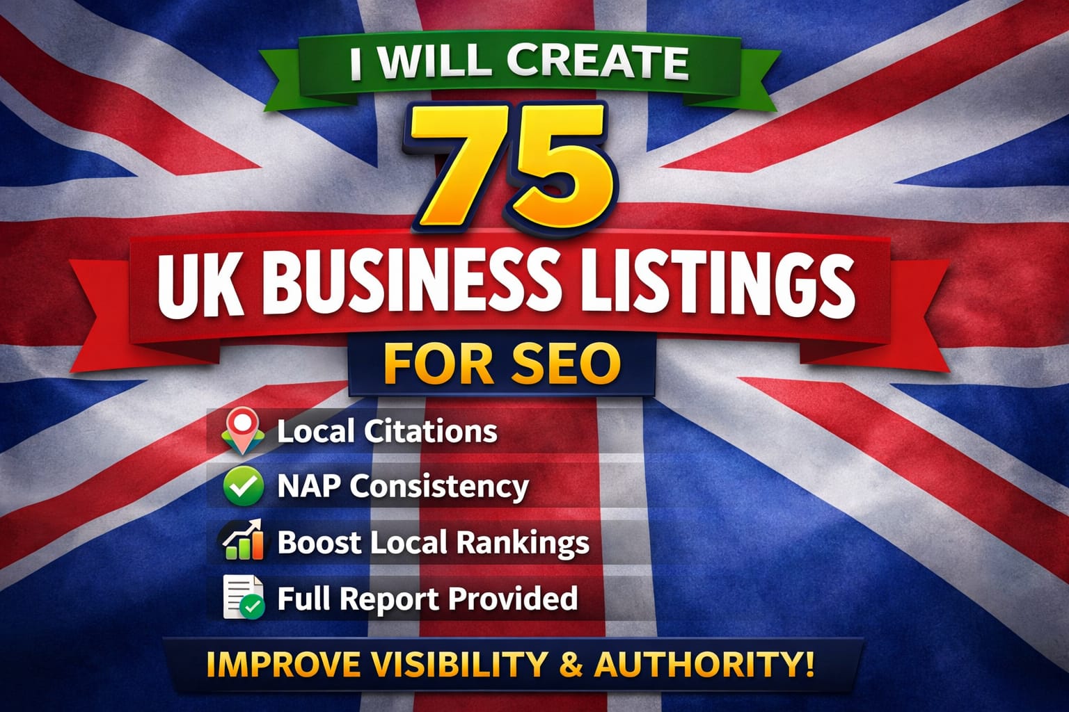 I will create 75 unique UK business listing for your ...