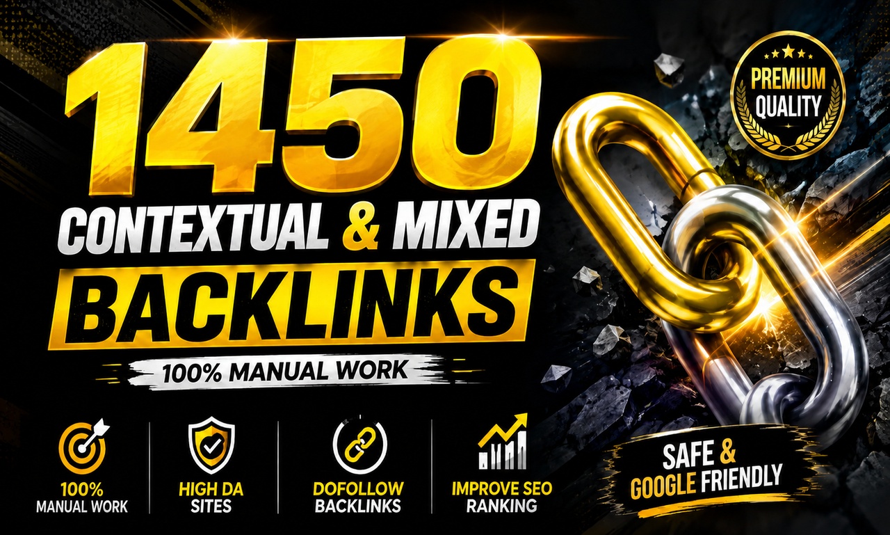 I Will Build 1450 Contextual and Mixed DoFollow Backlinks for SEO