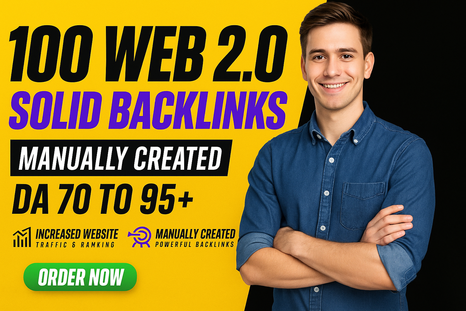 Manually Created 100 Web 2.0 Backlinks DA 70 To 95+ Safe & Effective