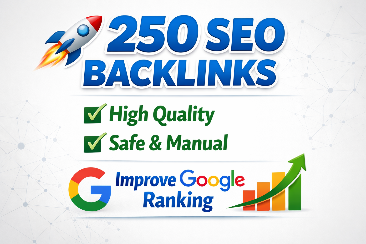 I will build 250 high-quality SEO backlinks for Google ranking